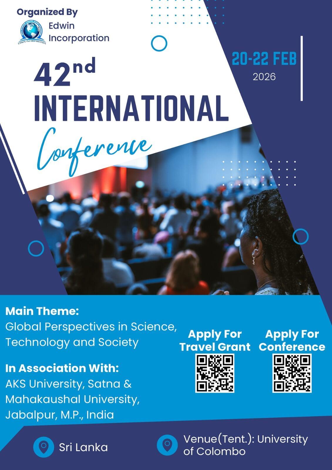 42nd International Conference Sri Lanka Poster